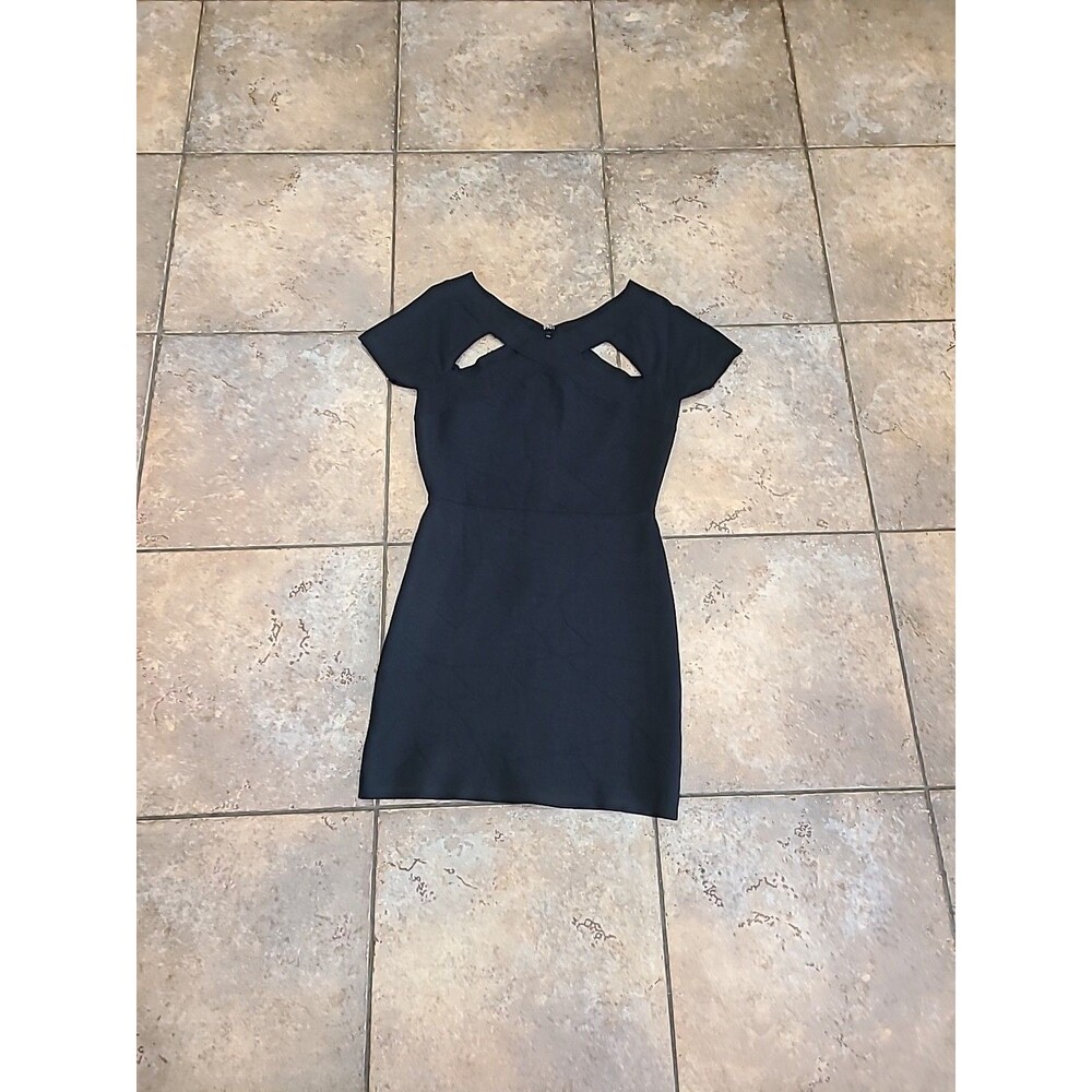 Bcbgmaxazria Bela Black Cutout Bandage Mini Dress Size M